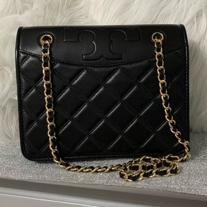 Tory Burch Black Savannah Convertible Shoulder Bag